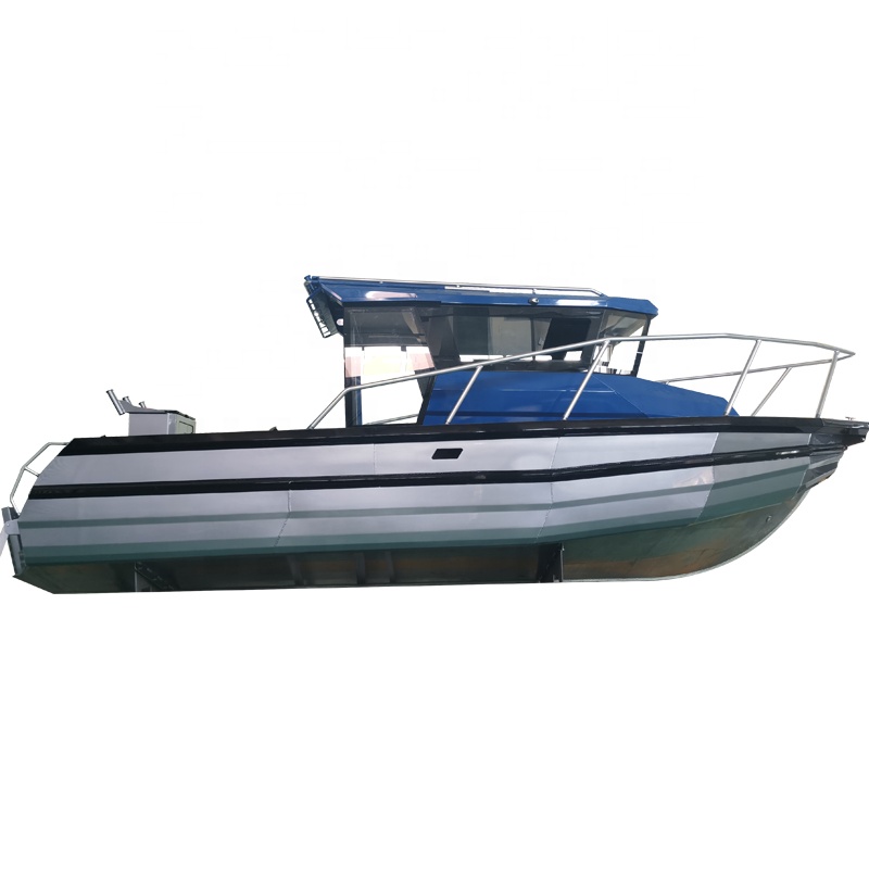 all welded deep v hull 7.5m 25ft aluminum full cabin boat with CE for sale