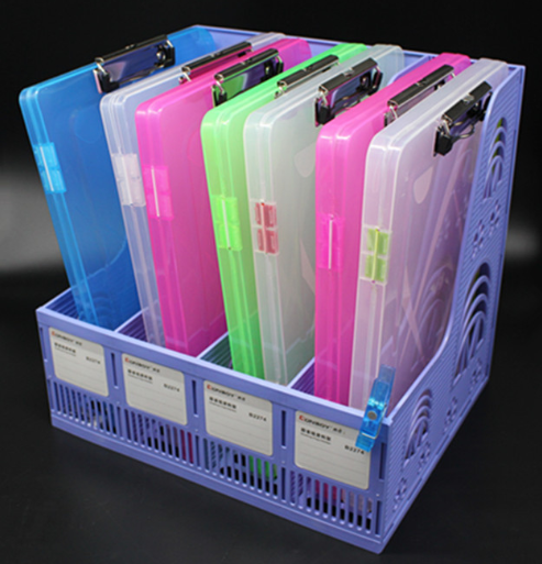 Colored PP Plastic Document Case clip board