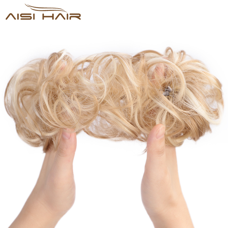 Aisi Hair шиньон блонд пончик кудрявый пучок синтетический шиньон конский хвост лента эластичная резинка удлинение волос для женщин