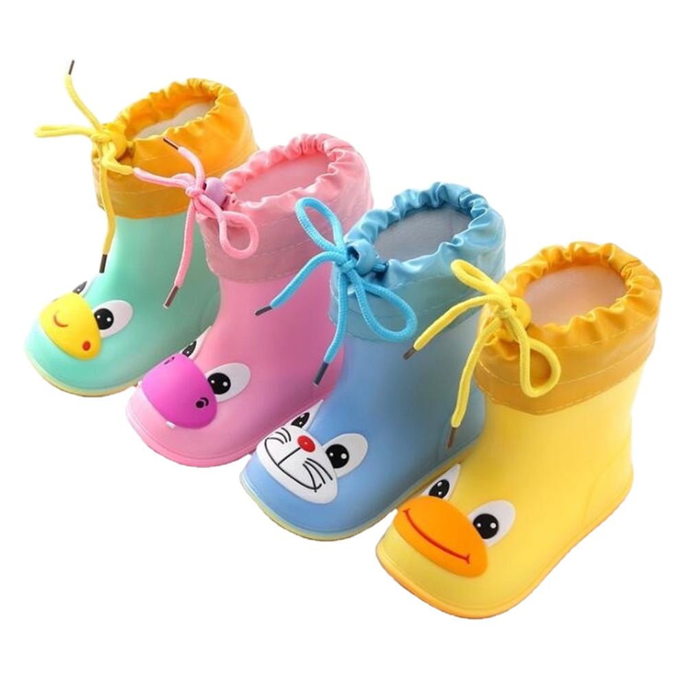 Hot New Fashion Classic Children Rainboots PVC Rubber Children's Water Shoes Waterproof Rain Boots Kids Baby Cartoon Shoes