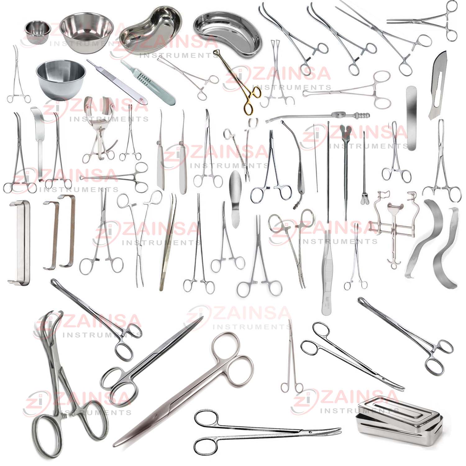 General Surgery Instruments Set (Major) Stainless Steel Surgeon tools