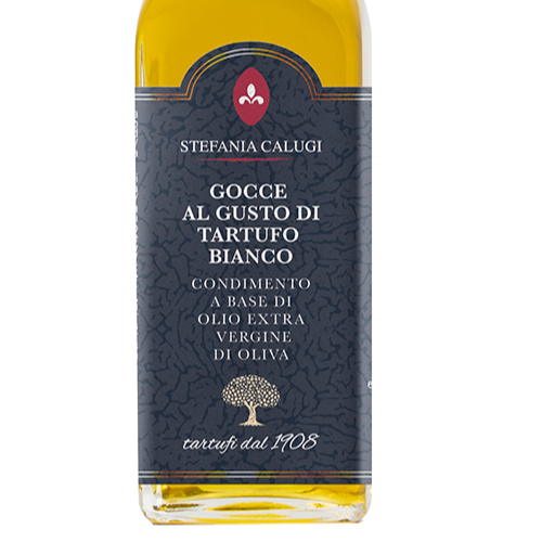 Extra virgin olive oil 100 ml with white truffle - olive-oil based condiments appetizer meat fish and rice
