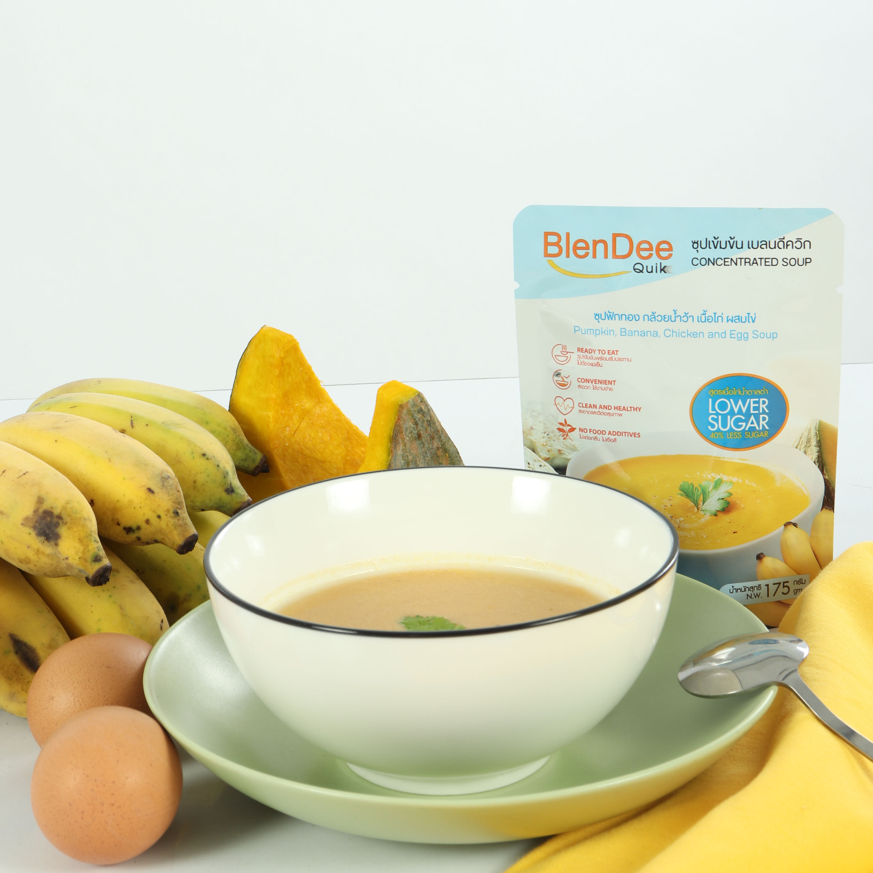Instant Food Low Sugar formula Banana Chicken and Egg Concentrated Soup From Thailand