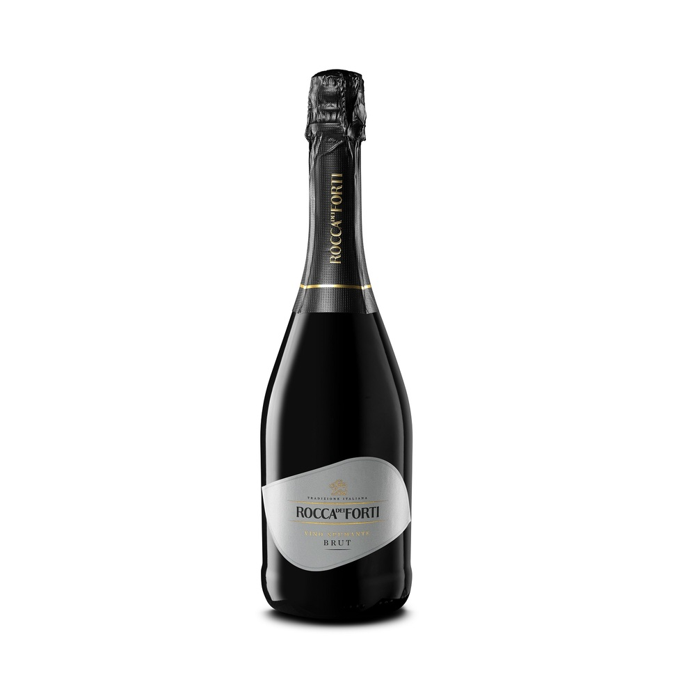 Итальянское Сверкающее вино Rocca dei Forti Brut 750 мл, стеклянная бутылка, оптовая продажа