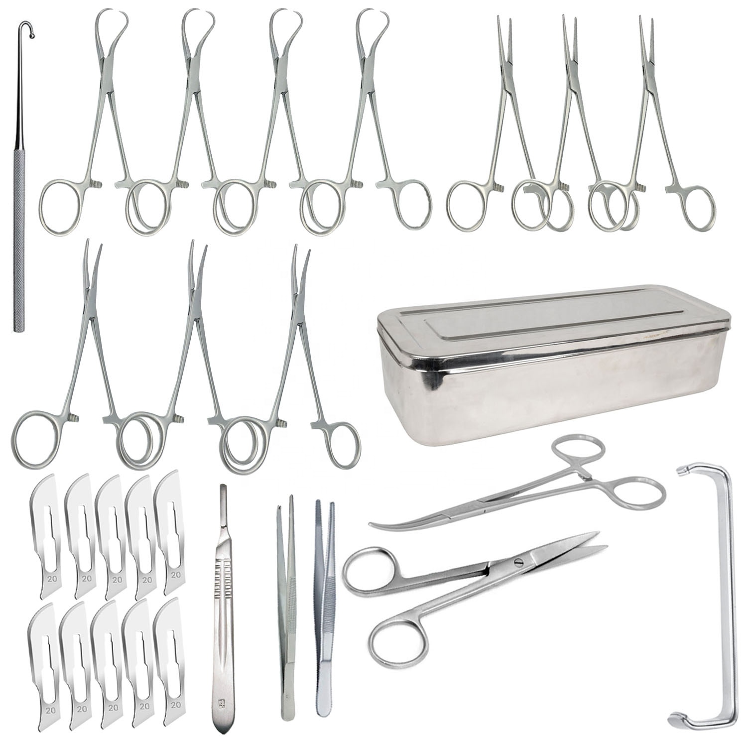 Castration Surgery Surgical Instruments Set 28Pcs Basic Thoracic Major Veterinary General Spay kit Minor Tool Surgical Neute