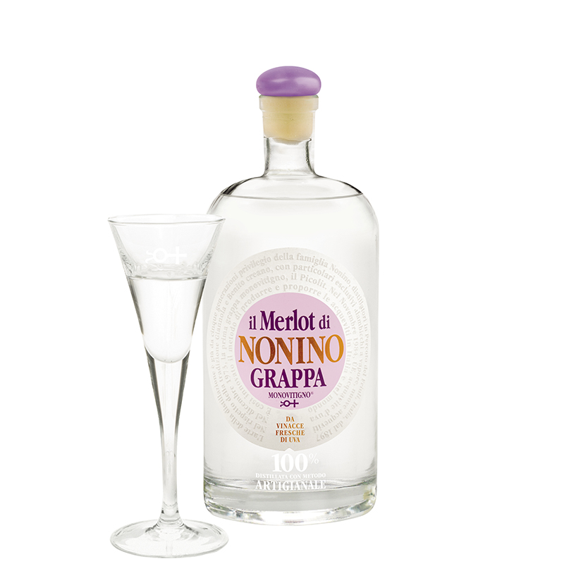 Итальянское белое виски высокого качества OEM Grappa Nonino Monovitigno Merlot 500 мл