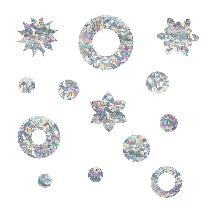 Rainbow Window Cling Stickers Vinyl Window Sticker Anti-Collision Window Clings Glass Alert Prism Decals Prevent Birds Strikes