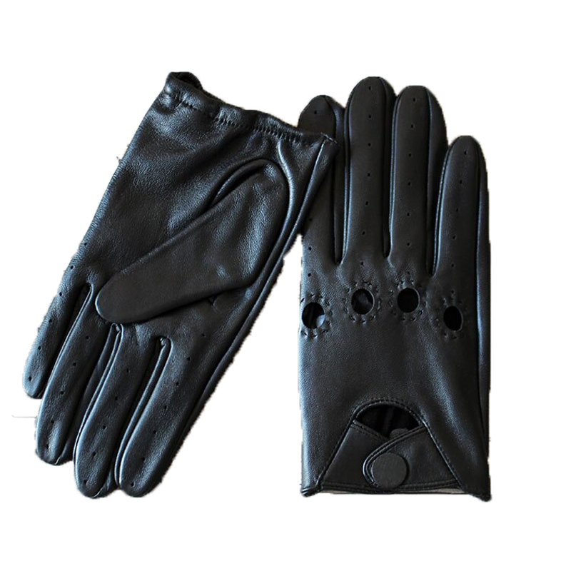 Full Finger Driver Leather Gloves Men's Sheepskin Spring and Autumn Thin Unlined Outdoor Motorcycle Riding Driving