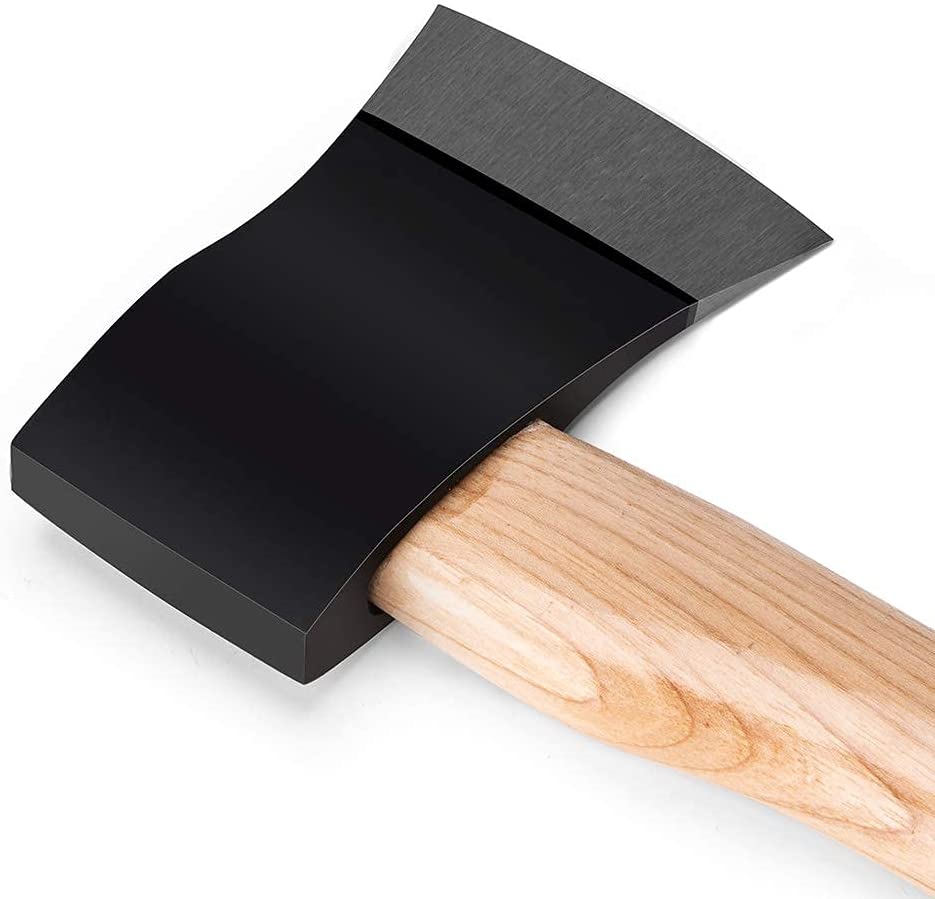 Eletorot Camping Hatchet, 14in Wood Chopping Axe Splitting Small Camping Axe Wooden Handle Camping Hand Tools (Black)
