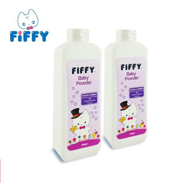 FIFFY Baby Twin Pack Baby Powder (500gm x 2)