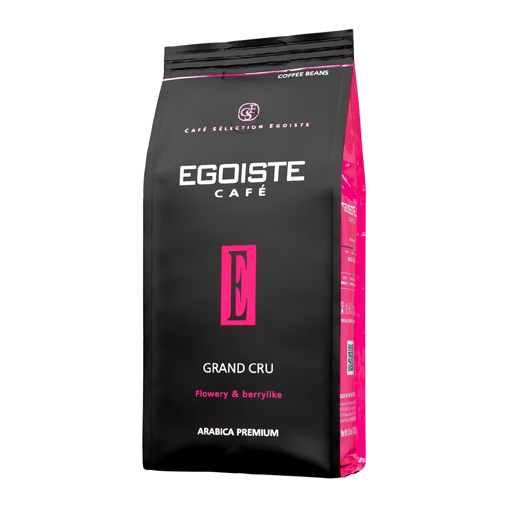 Жареные кофейные зерна премиум-класса egoместа Grand Cru Arabica, 250 г в упаковке
