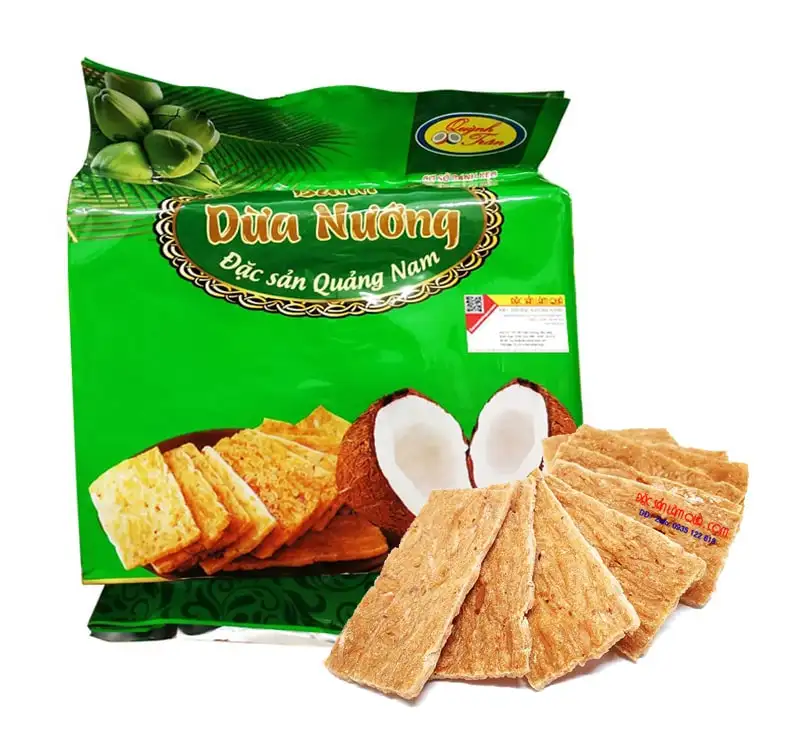 Crunchy and delicious baked coconut cracker from Vietnam, best snack for winter