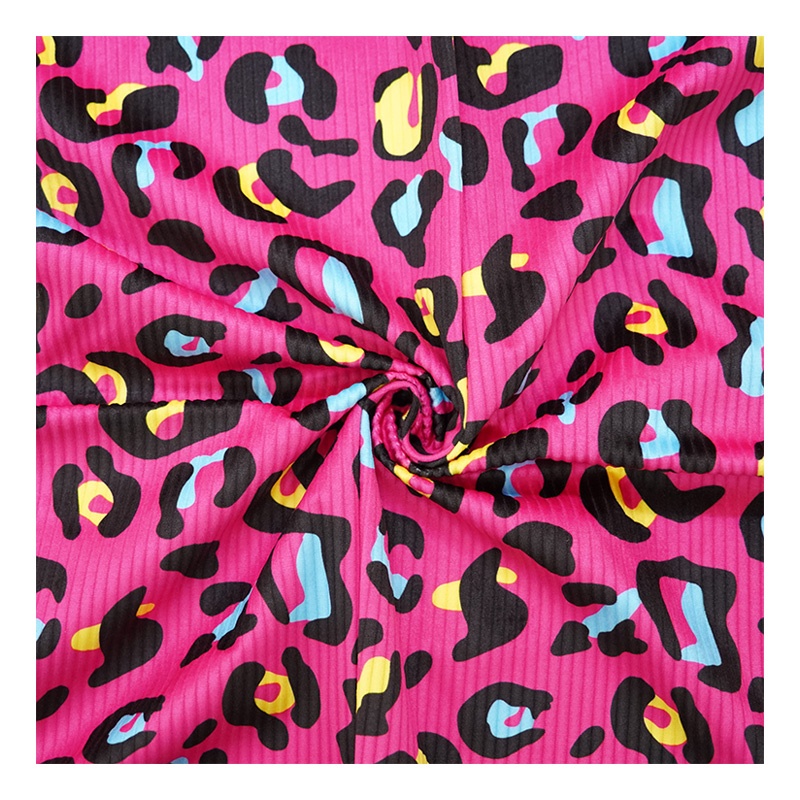 No MOQ High Quality Custom Digital Printing Polyester Corduroy Fabric For Pants