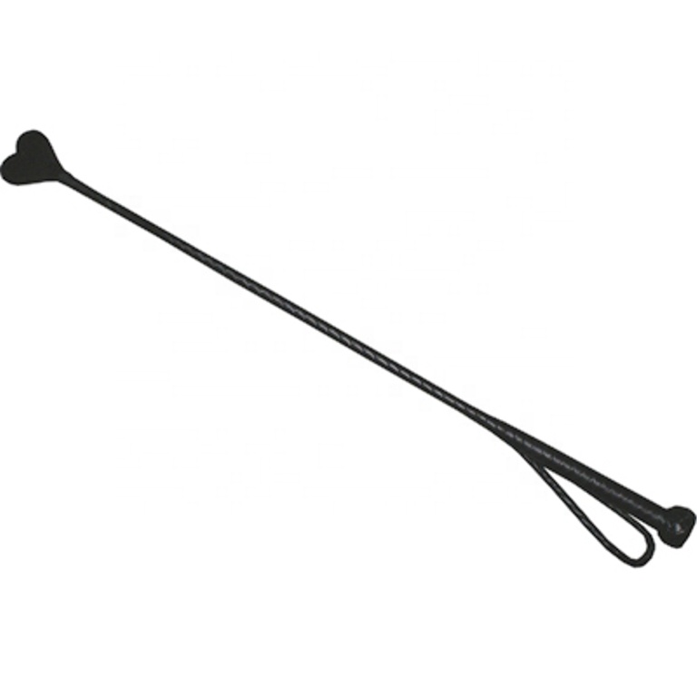 Кожаный кроп-стик BULLWHIPS из гибкого волокна внутри черного цвета