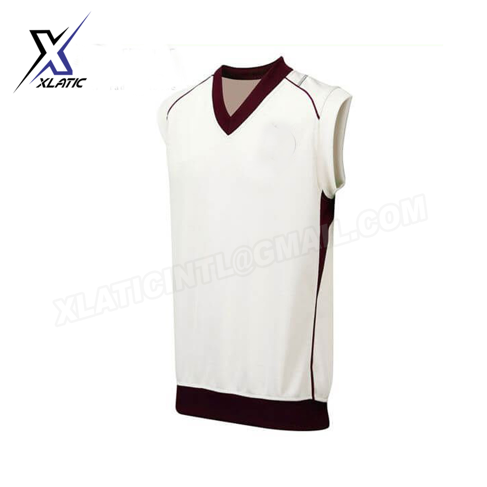 Xlatic International Newly listed in white color cricket sweater directly manufacturer company winter seasons jumper