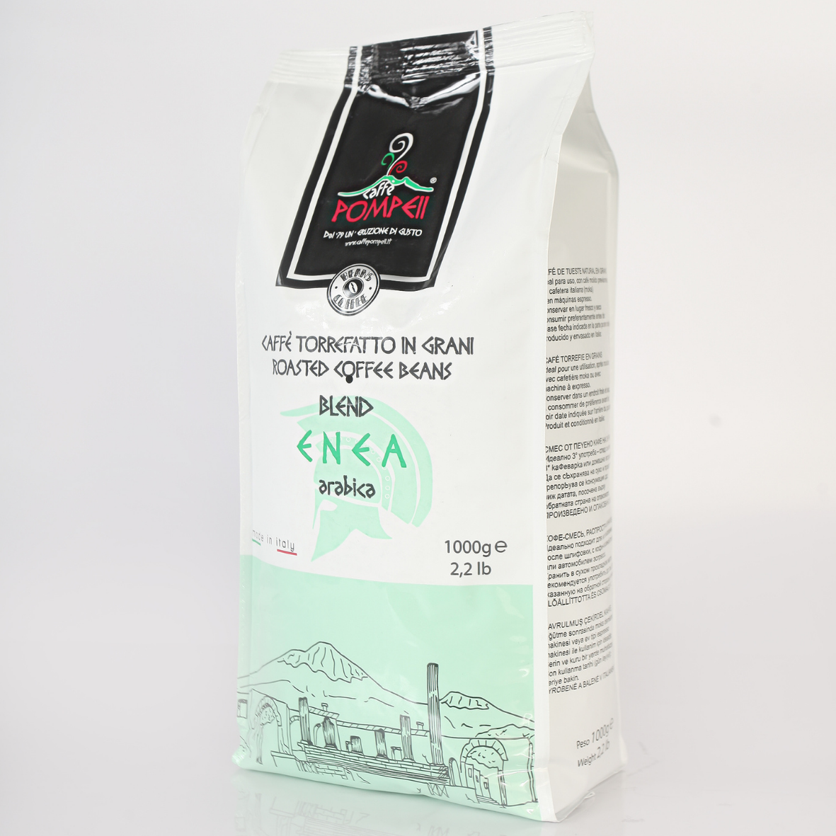 Итальянский Эспрессо жареные кофейные зерна ENEA ARABICA 1 кг в упаковке