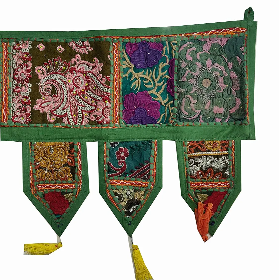 Indian Handmade Traditional Embroidered Toran Cotton gate Door Living Room Decor Bandanwar Home Valance Decorations Window