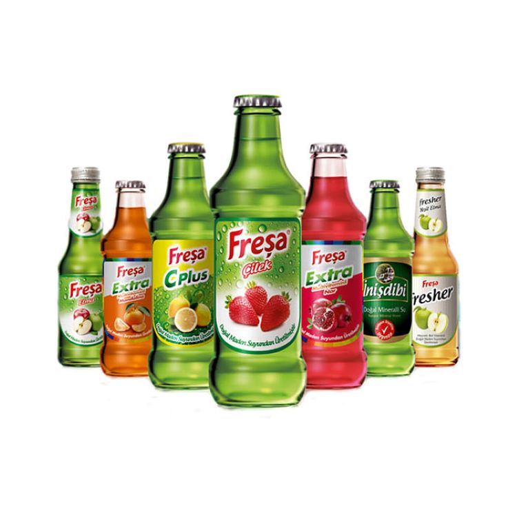 Натуральная газированная минеральная вода с насыщенными минералами FRESA FRESHA фруктовый вкус 200 мл
