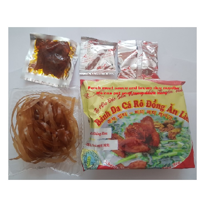 Perch meet Instant Rice Noodle made from Long pink rice/nest instant rice noodles