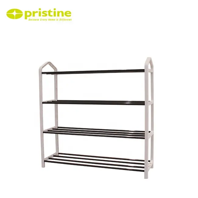 Ready to Ship metal rack shoe rack display modern storage cabinet Plastic 4-tier shoe rack for home storage for sale