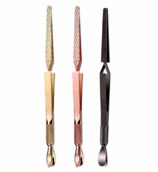 Stainless Steel Professional Nail Art Tools X-Shaped Shaping Clip One Dual Use Rose Gold Dark Brown Multifunction