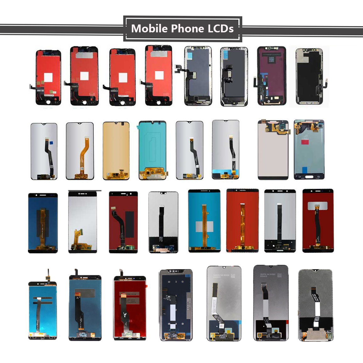 ЖК-дисплей для мобильного телефона с сенсорным экраном для iPhone, Samsung, Huawei, полный дигитайзер, Аксессуары для мобильных телефонов, запчасти