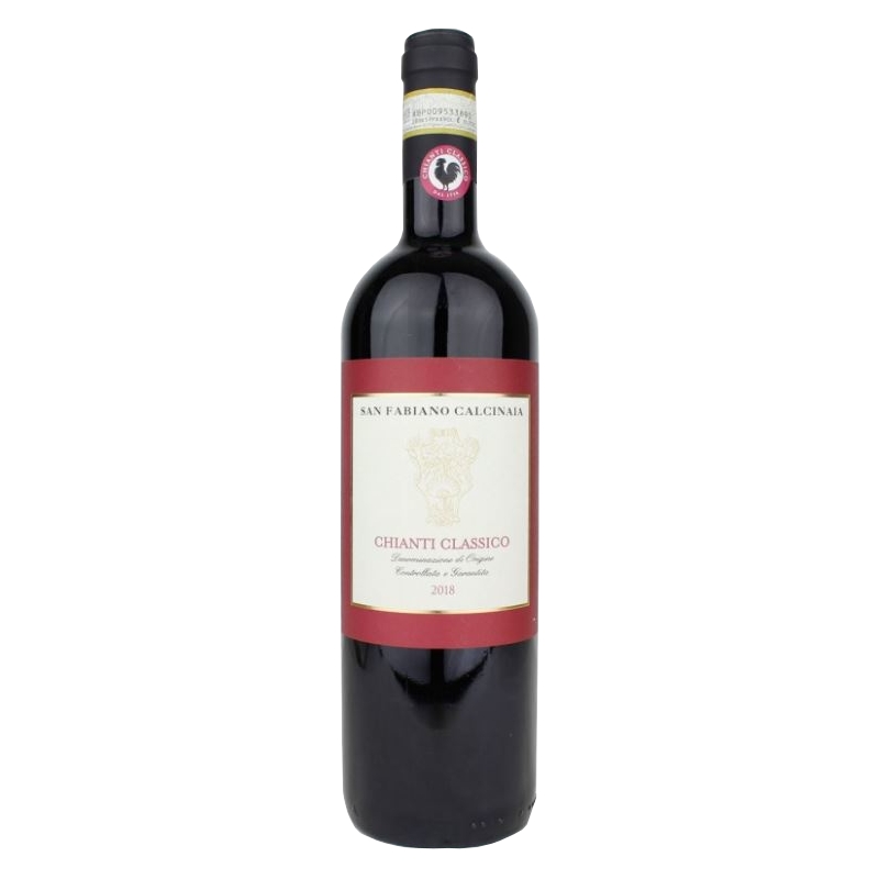 Высококачественное итальянское органическое красное вино Chianti Classico San Fabiano Calcinaia DOCG 750 мл