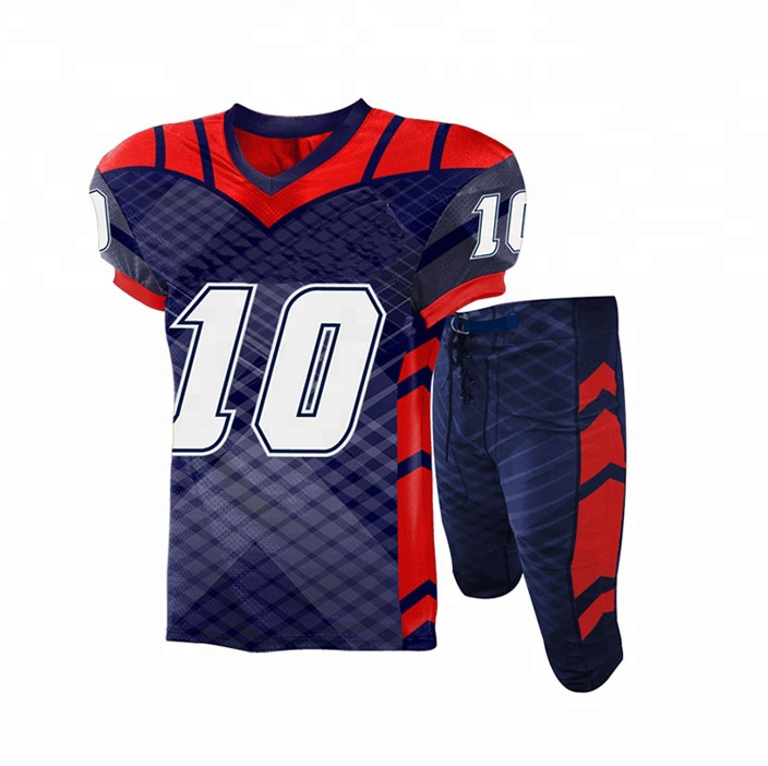 Custom sublimated American football uniform mock up free design rugby uniform