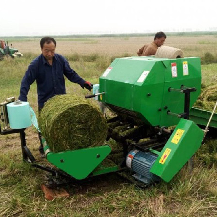 Automatic Hay and Straw Baler Mini Roll Hay Bale Machine