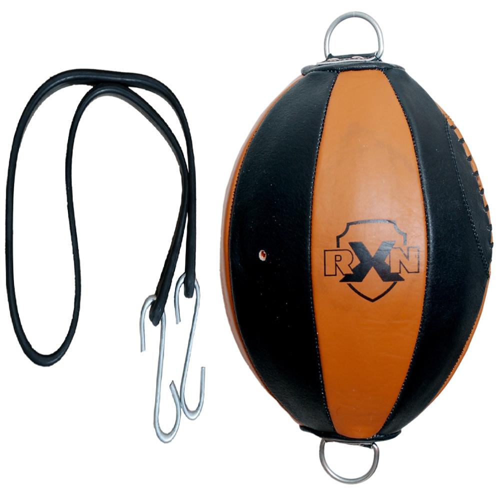 Double End Boxing Speed Ball Inflatable Floor to Ceiling Punching Bag all leather with canvas lining