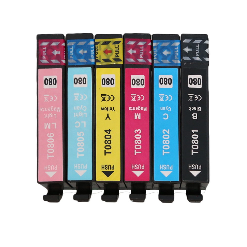 Картридж для принтера Epson Stylus Photo R265 RX610, совместимый с цветными чернилами, SC 0801 T0801 T0802 T0803 T0804 T0805 T0806