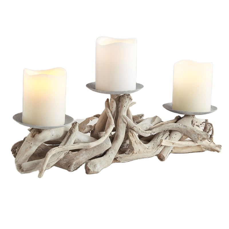 Винтажный натуральный подсвечник Driftwood для домашнего декора WhatsApp + 84 963 949 178