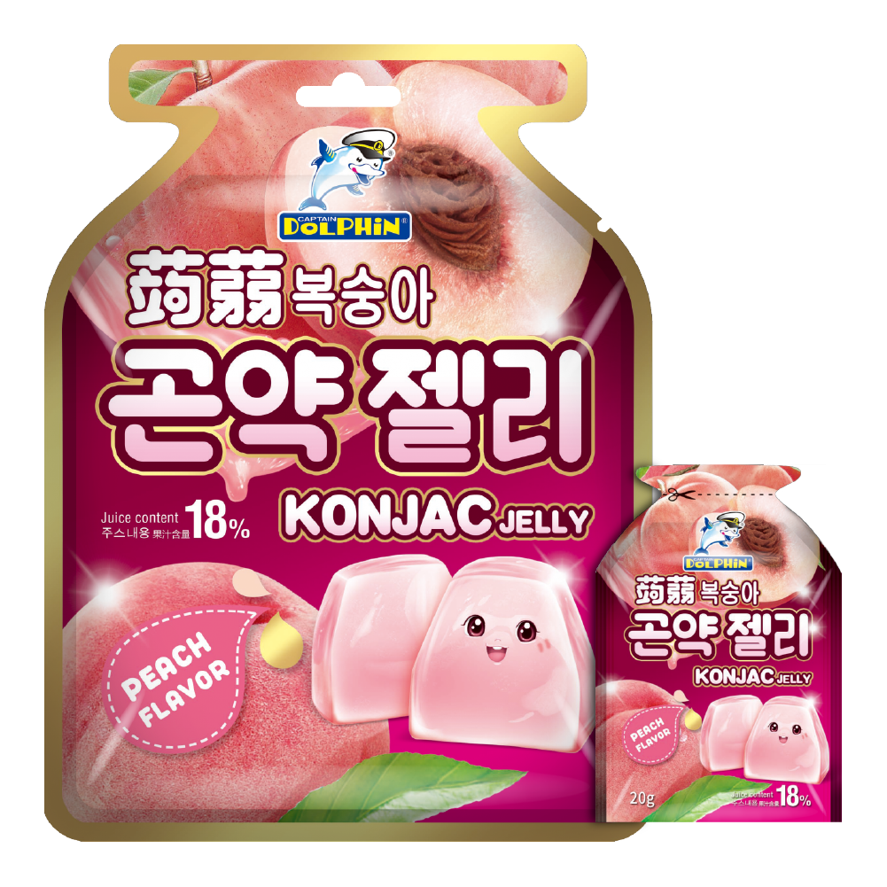Персик Конжак желе 20 г [Капитан Дельфин]