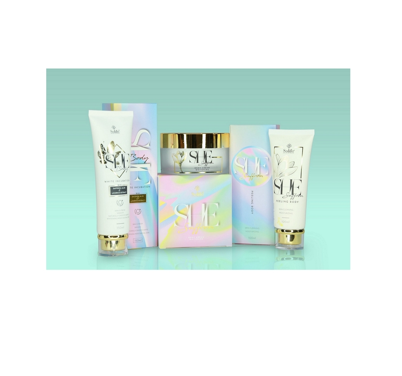 High Quality SHE SAFFRON Premium Body Whitening Cream Combo, Body Whiteness Cream contact us for best price