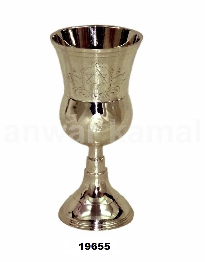 Серебряный Классический Латунный еврейский Кубок Kiddush высокого качества
