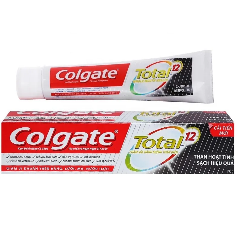 Colgate Toothpaste Total Whole Mouth Health Charcoal Deep Clean 190g