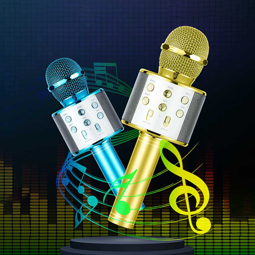 Портативный караоке беспроводной USB конденсаторный микрофон с динамиками, используется для семейных и друзей встреч, путешествий и пения