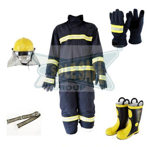 Fire Fighter Suit SSS-0239 Firefighting Anti Flame Aramid Material Used Firefighter Suit export from India