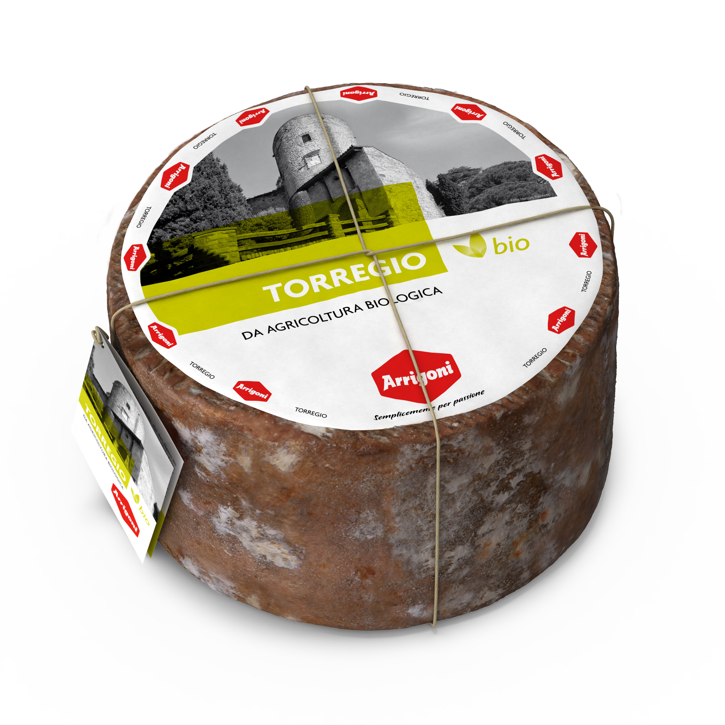 Made in Italy- Aromatic Intense Taste Semi-Seasoned Organic Cheese in a whole Wheel of 1,5 kg