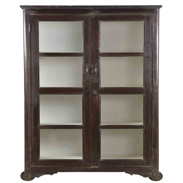 Home Furniture Vintage Stylish High Quality Antique And Beautiful Wooden Design Bedroom Almirah With Glass Door