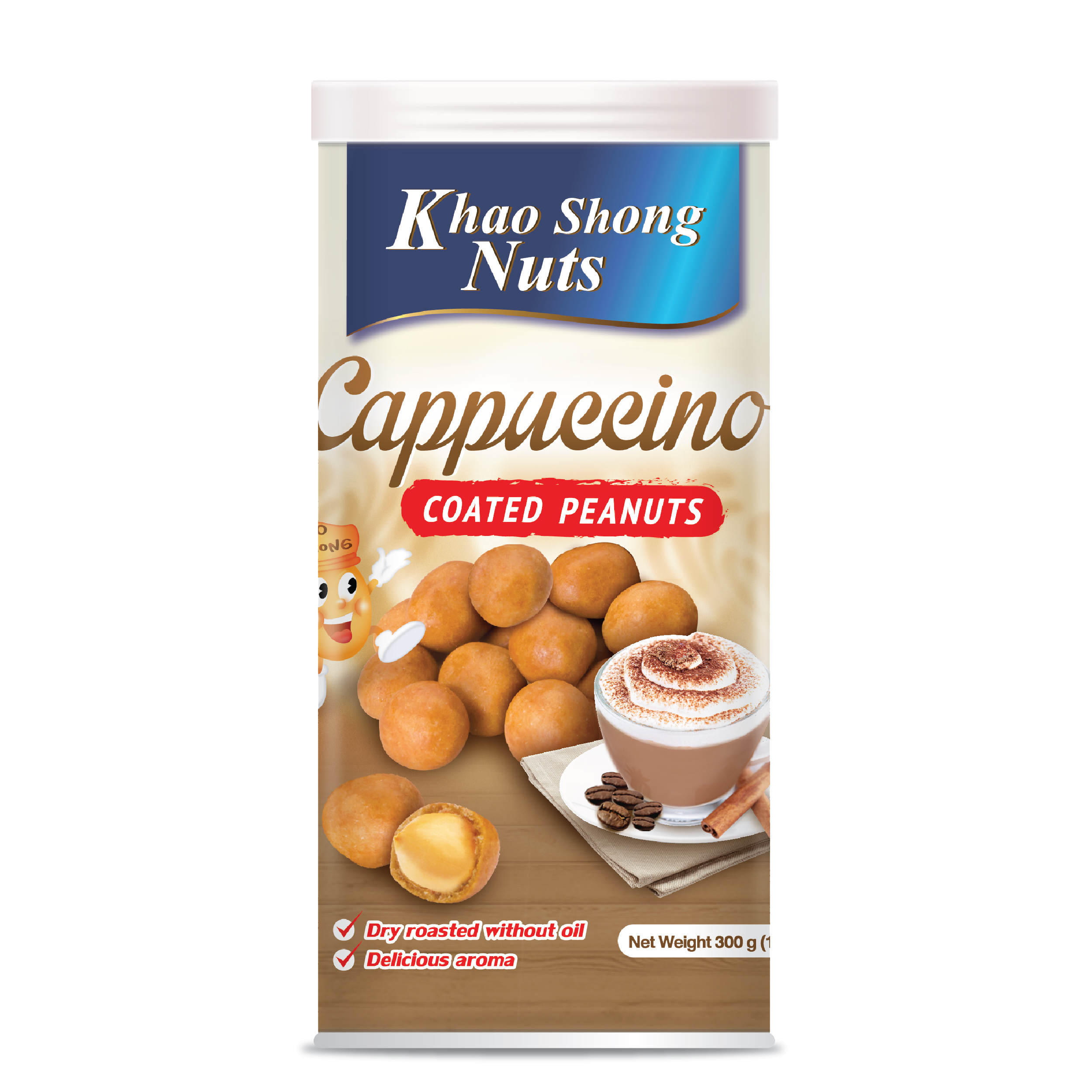 Best Quality Roasted Asian Thai Original Classics Nuts Snack Healthy - Cappuccino Flavored Coated Peanuts 300g
