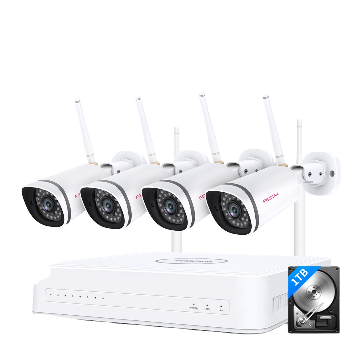 Foscam IP CCTV камера PoE NVR kit камера безопасности Система 4-канальный wifi NVR kit