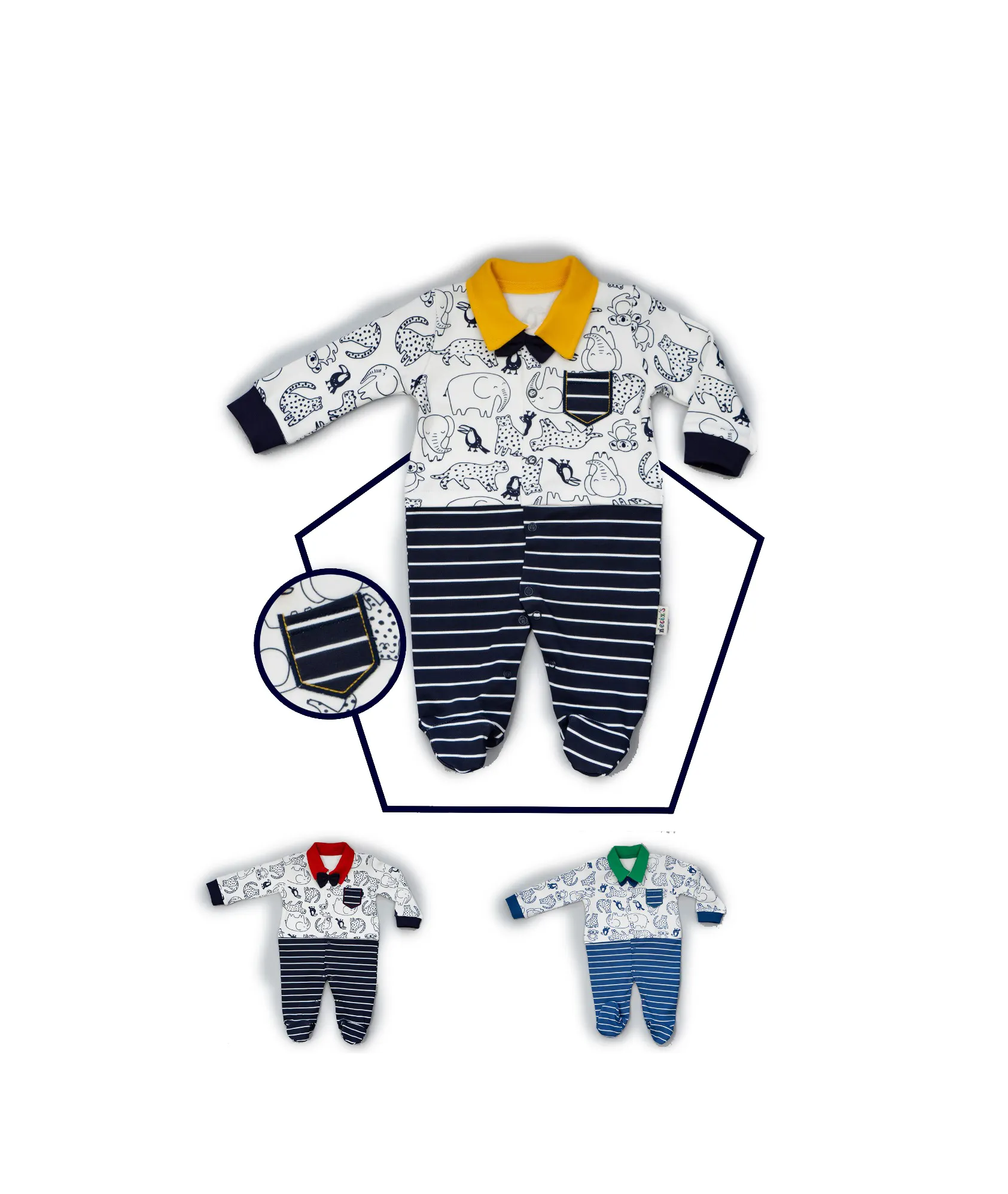 Hot Sale ! Animal Figures Sweater Designed Baby Boys' Rompers Spring Soft Cotton Baby Clothes By Necix's Brand