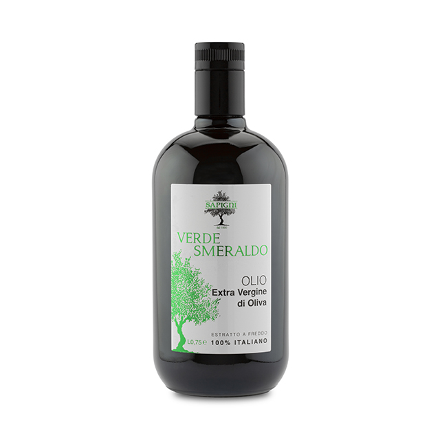 Высококачественное 100% итальянское экстра-натуральное оливковое масло-VERDE smerald SAPIGNI-бутылка 75cl