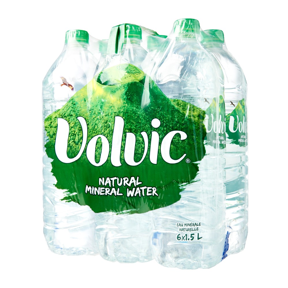 Натуральная минеральная вода Volvic 1,5 л, упаковка из 6 бутылок