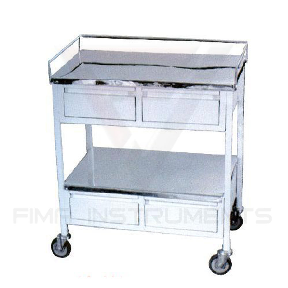 Stainless steel medical nursing medicine drug dispensing trolley for hospital