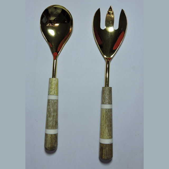 Stainless Steel with copper plated salad server