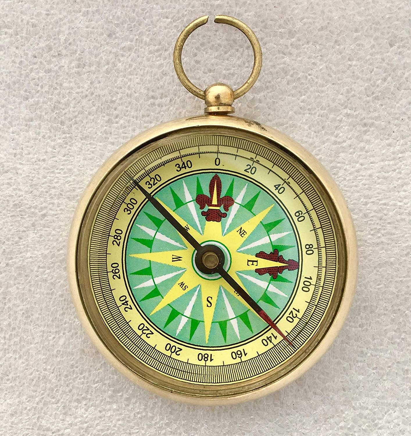 Nautical Brass Directional Magnetic Compass with Stainless Steel Compass Outdoor Gear (Gold) Wrist Sundial Compass CHCOM00421