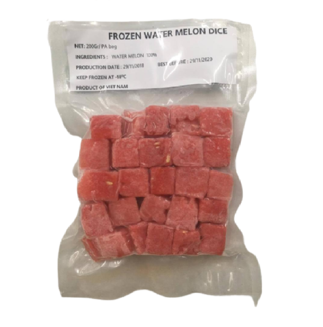Watermelon Cubes Frozen Fruit - High Quality Frozen Watermelon Cubes Dice Cubes Diced Healthy Snack Frezze Natural Color Tasty