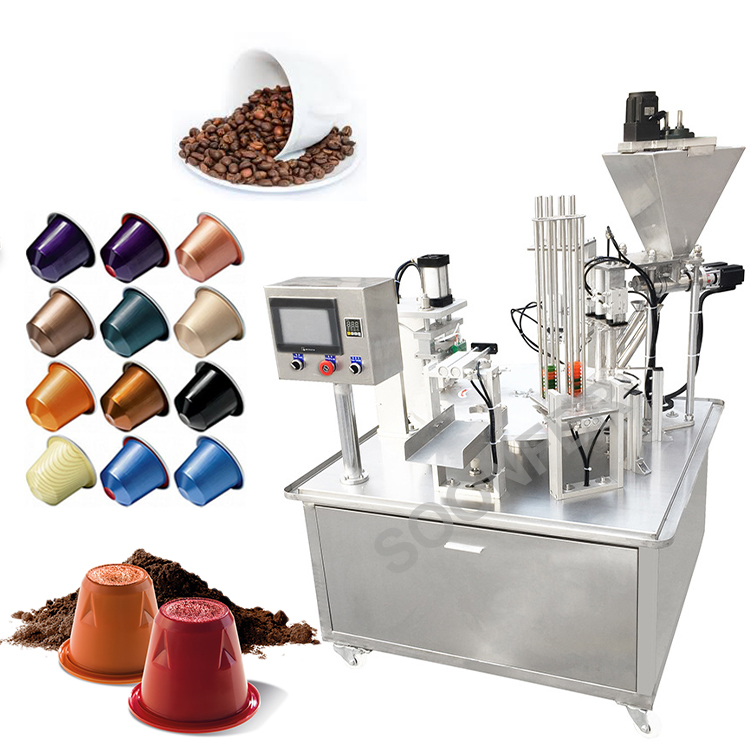 Автоматическая машина для розлива и герметизации капсул кофе nespresso